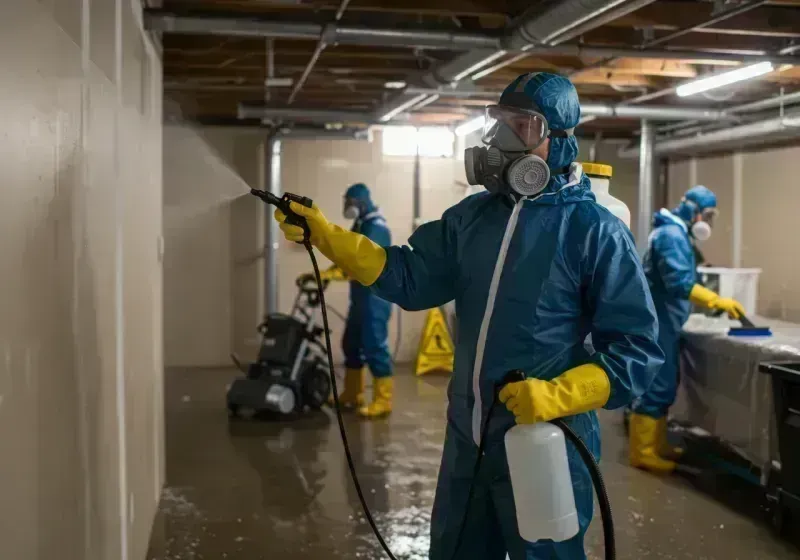 Basement Sanitization and Antimicrobial Treatment process in Hampshire, IL